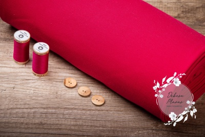 GOTS certified cuff fabric in a tube - fuchsia pink