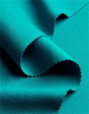 GOTS certified cuff fabric in a tube - petroleum blue