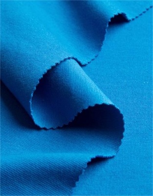 GOTS certified cuff fabric in a tube - blue