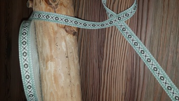 Декоративная отделочная лента из хлопка с орнаментом "колодец"