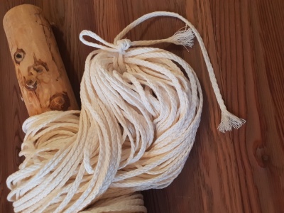 100% linen twine thread cord - natural white - 7 mm