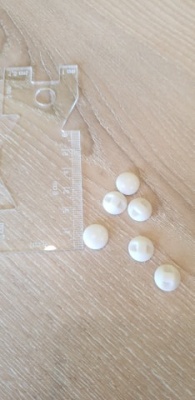 Tagua rieksta pogas-dabīgi baltas, 11mm