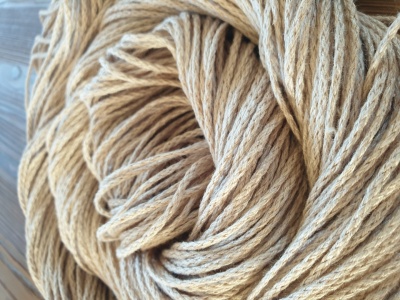 100% linen cord - soft, warm natural - 2 mm