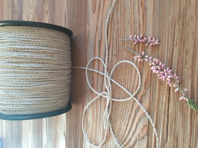 100% linen cord - natural - 1-1,5 mm