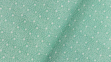 100% organic cotton poplin collection - ''Lovely&Small'' - confetti - sea blue-green