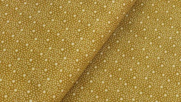 100% organic cotton poplin collection - ''Lovely&Small'' - confetti - mustard yellow