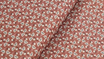 100% organic cotton poplin collection - ''Lovely&Small'' - flamingo - old pink