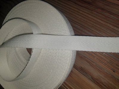 100% linen woven ribbon - warm white - 2cm