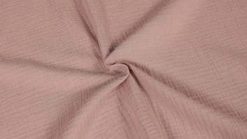 GOTS sert. 100% org.kokvilnas muslina audums- smilšu rozā