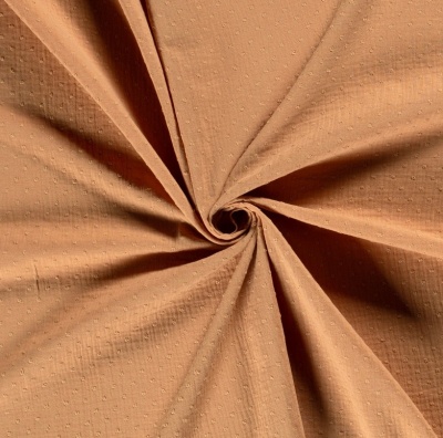 Cotton muslin fabric- 'dobby' camel color