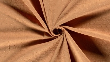 Cotton muslin fabric- 'dobby' camel color