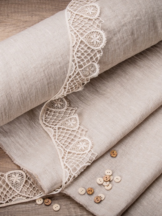 Natural and white linen fabrics