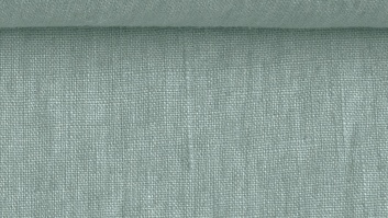 Softened, linen fabric - pastel sea blue/green